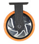 Vestil Polyurethane Rigid Caster - 8 In. Diameter x 2 In. Width 925 lb - Orange/Silver