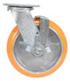 Vestil Polyurethane Swivel With Brake Caster - 8 In. Diameter x 2 In. Width 1250 lb - Butterscotch/Silver