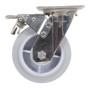 Vestil Thermoplastic Rubber Swivel With Total Brake Caster - 6 In. Diameter x 2 In. Width 600 lb - Gray