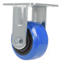 Vestil Elastic Rubber Rigid Caster - 4 In. Diameter x 2 In. Width 550 lb - Blue/Black