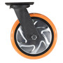 Vestil Polyurethane Swivel Caster - 8 In. Diameter x 2 In. Width 925 lb - Orange/Silver