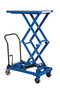 Vestil Steel Premium Double Scissor Cart with Foot Release - 19.5 In. x 33 In. 300 lb - Blue