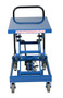 Vestil Steel Premium Double Scissor Cart with Foot Release - 19.5 In. x 33 In. 300 lb - Blue