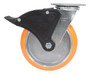 Vestil Polyurethane Swivel With Total Brake Caster - 8 In. Diameter x 2 In. Width 1250 lb - Butterscotch/Silver