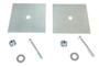Vestil Steel Car Stop Anchor Plates with 2 Holes Glue Down - 5 In. x 5 In. x 1/16 In. - Silver