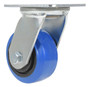 Vestil Elastic Rubber Swivel Caster - 4 In. Diameter x 2 In. Width 550 lb - Blue/Black
