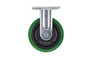 Vestil Polyurethane Rigid Caster With Hub - 6 In. Diameter x 2 In. Width 900 lb - Green/Black