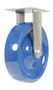 Vestil Solid Polyurethane Rigid Caster - 8 In. Diameter x 2 In. Width 1400 lb Dark - Blue