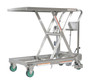 Vestil Stainless Steel Hydraulic Cart - 19-1/2 In. x 31-1/2 In. 550 lb - Silver