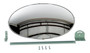 Vestil Acrylic Convex Indoor Mirror - 30 In. Diameter 30+ Ft. Viewing Distance - Silver