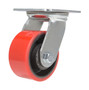 Vestil Polyurethane Swivel Caster - 4 In. Diameter x 2 In. Width 792 lb - Red/Black