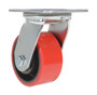 Vestil Polyurethane Swivel Caster - 4 In. Diameter x 2 In. Width 792 lb - Red/Black