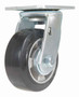 Vestil Rubber Swivel Caster - 5 In. Diameter x 2 In. Width 661 lb Dark - Black/Gold