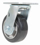 Vestil Rubber Swivel Caster - 5 In. Diameter x 2 In. Width 661 lb Dark - Black/Gold