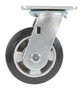 Vestil Rubber Swivel Caster - 5 In. Diameter x 2 In. Width 661 lb Dark - Black/Gold