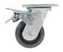 Vestil Rubber Swivel Caster - 5 In. Diameter x 2 In. Width 661 lb Dark - Gray/Gold