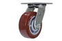 Vestil Polyurethane Swivel Caster - 5 In. Diameter x 2 In. Width 600 lb - Maroon/Gray