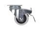 Vestil Polypropylene Swivel With Total Brake Caster - 3 In. Diameter x 1 In. Width 176 lb Light - Gray/Black
