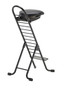 Vestil Steel Height Ergonomic Worker Chairs - 14.25 In. to 35.5 In. 220 lb - Black