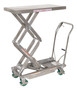 Vestil 304 Stainless Steel Double Scissor Cart - 36-1/4 In. x 19-3/8 In. 600 lb - Silver