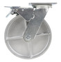 Vestil Cast Iron/Steel Swivel With Total Brake Caster - 8 In. Diameter x 2 In. Width 1760 lb - Silver