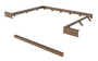 Vestil Factory Installed Steel Curb Angle Set Usable Dimensions - 56-1/2 In. x 74 In. x 28 In. For RU-600-SCB