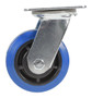 Vestil Elastic Rubber Swivel Caster - 5 In. Diameter x 2 In. Width 550 lb - Blue/Black