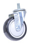 Vestil Polyurethane/Polyolefin Swivel Caster - 4 Inch Diameter x 1-1/4 Inch Width 350 lb - Black/Gray