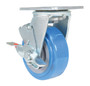 Vestil Polyurethane Swivel With Brake Caster - 5 In. Diameter x 2 In. Width 771 lb Light - Blue/Gray