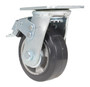 Vestil Rubber Swivel With Total Brake Caster - 5 In. Diameter x 2 In. Width 661 lb Dark - Black/Gold