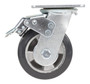 Vestil Rubber Swivel With Total Brake Caster - 5 In. Diameter x 2 In. Width 661 lb Dark - Black/Gold