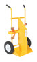 Vestil Steel Cylinder Torch Cart with Foam Filled Wheels - 22-13/16 In. x 34-1/2 In. x 57 In. 500 lb - Yellow