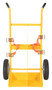 Vestil Steel Cylinder Torch Cart with Foam Filled Wheels - 22-13/16 In. x 34-1/2 In. x 57 In. 500 lb - Yellow
