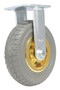 Vestil Flat-Free Rigid Caster - 8 In. Diameter x 2 In. Width 661 lb Dark - Gray/Gold