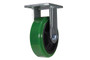 Vestil Duratough Polyurethane Rigid Caster - 6 In. Diameter x 2 In. Width 900 lb - Green/Black