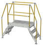 Vestil Galvanized Steel Crossover Ladder - 3 Step 23-1/2 In. x 48 In. 500 lb - Silver