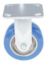 Vestil Polyurethane Precision Ball Bearing Rigid Caster - 5 In. Diameter x 2 In. Width 617 lb - Blue/Gray