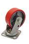 Vestil Polyurethane Swivel Caster - 5 In. Diameter x 2 In. Width 551 lb - Red