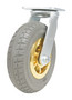 Vestil Flat-Free Swivel Caster - 8 In. Diameter x 2 In. Width 661 lb Dark - Gray/Gold