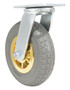 Vestil Flat-Free Swivel Caster - 8 In. Diameter x 2 In. Width 661 lb Dark - Gray/Gold