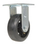 Vestil Rubber Rigid Caster - 5 In. Diameter x 2 In. Width 495 lb Dark - Black