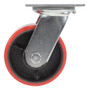 Vestil Polyurethane Swivel Caster - 5 In. Diameter x 2 In. Width 990 lb - Red/Black