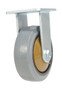 Vestil Rubber Rigid Caster - 6 In. Diameter x 2 In. Width 771 lb Dark - Gray/Gold