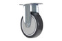 Vestil Polyurethane Rigid Caster - 5 In. Diameter x 1 In. Width 330 lb Dark Gray/Light - Gray
