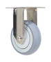 Vestil Thermoplastic Rubber Rigid Caster - 4 In. Diameter x 1 In. Width 450 lb - Gray