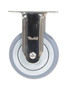 Vestil Thermoplastic Rubber Rigid Caster - 4 In. Diameter x 1 In. Width 450 lb - Gray