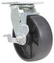 Vestil Glass Filled Nylon Swivel With Brake Caster - 6 In. Diameter x 2 In. Width 1200 lb - Black