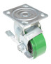 Vestil Polyurethane Swivel With Brake Caster - 4 In. Diameter x 2 In. Width 700 lb - Green/Black