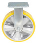 Vestil Polyurethane Rigid Caster - 8 In. Diameter x 2 In. Width 1212 lb - Yellow/Gray