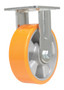 Vestil Polyurethane Rigid Caster - 6 In. Diameter x 2 In. Width 1212 lb - Orange/Silver